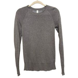 Lululemon Still Lotus Sweater Reversible Heathered Lilac Purple Thumbhole Small